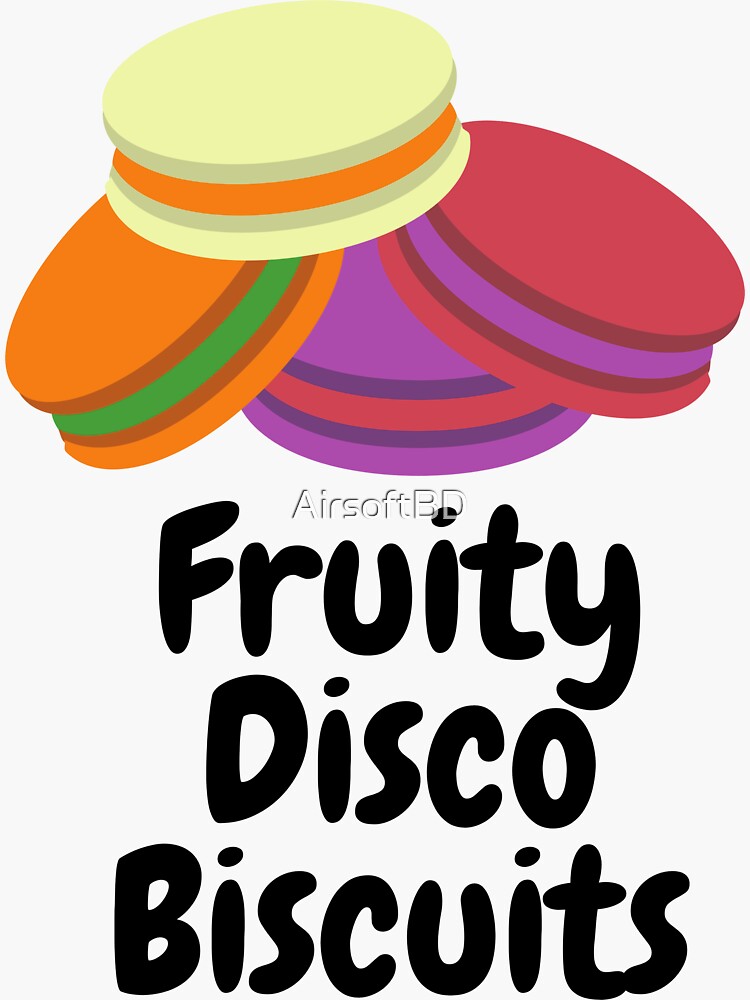 "Fruity Disco Biscuits Aussie Slang" Sticker for Sale by AirsoftBD