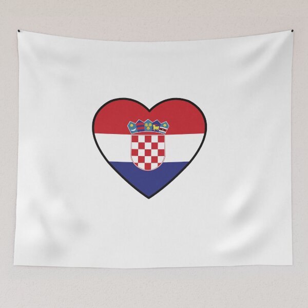 Item preview, Corazón de la bandera de Croacia designed and sold by THOMASDMA.