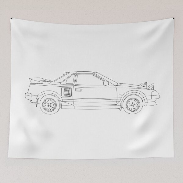 Item preview, Toyota MR2 MK1 line art designed and sold by Milanicole.