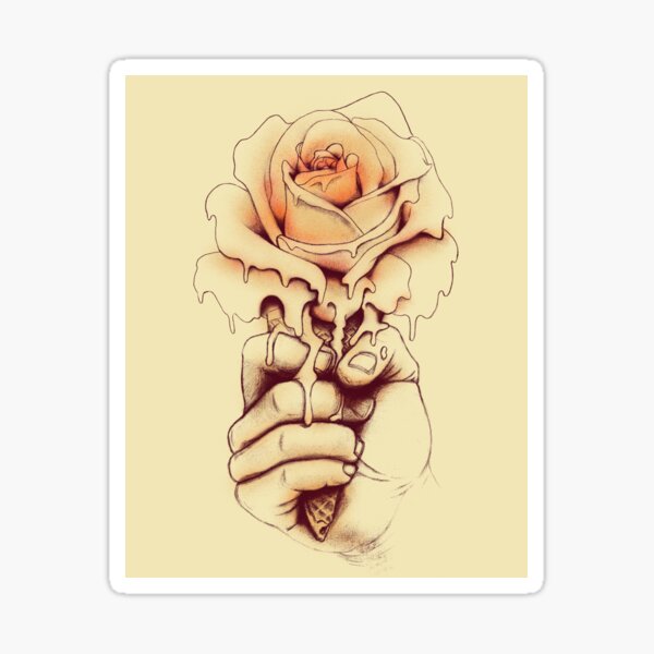 Rose a la Mode Sticker