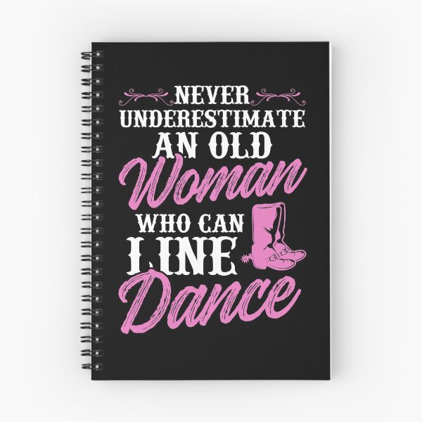 Artikelvorschau, Unterschätze niemals eine alte Frau, die Line Dance kann entworfen und verkauft von SuperStuffStore.