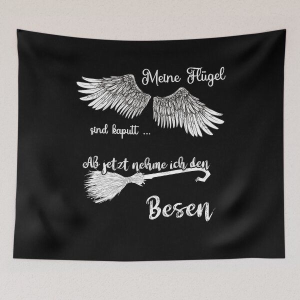 Item preview, Angel - witch - my wings are broken - brooms designed and sold by Shirt-Designs.