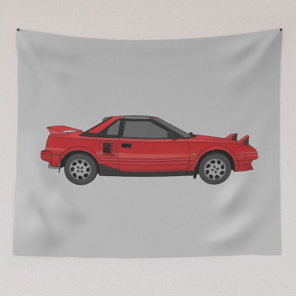 Item preview, Toyota MR2 MK1 red digital art designed and sold by Milanicole.