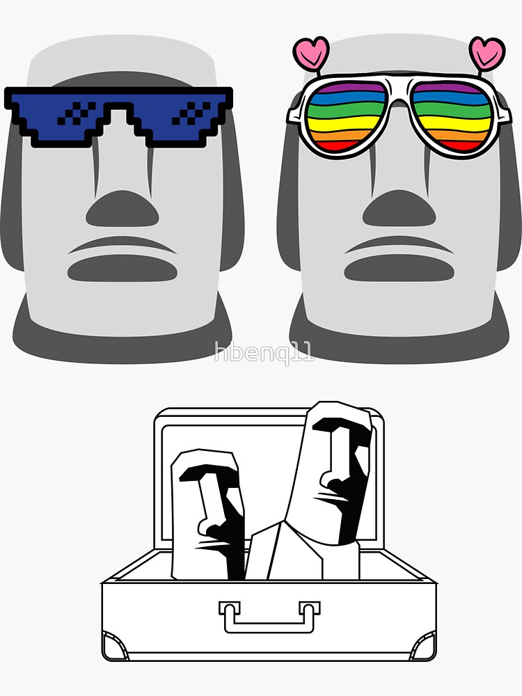 Moai Emoji Stickers for Sale