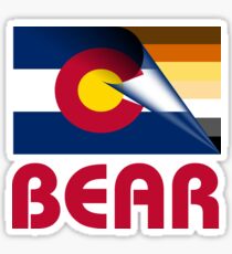 Colorado Bear Pride Flag Sticker
