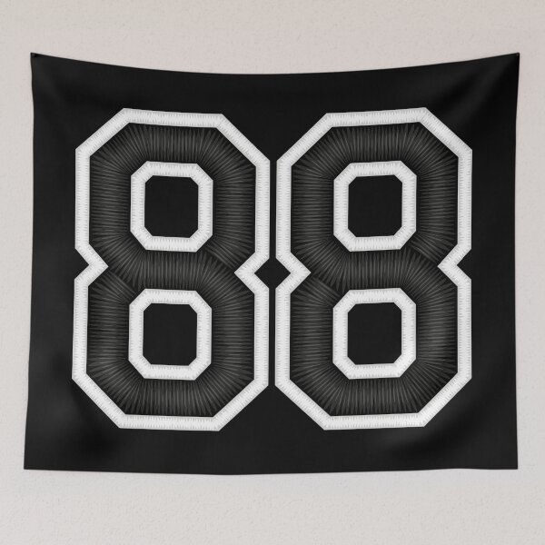 Item preview, 88 Black Jersey Sports Number eighty-eight Football 88 designed and sold by elhefe.