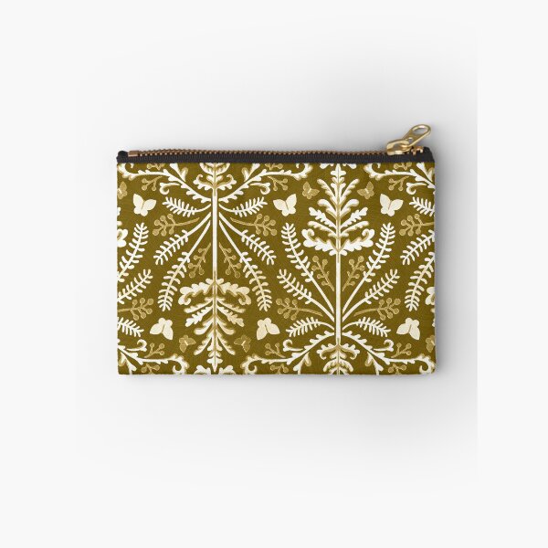 Item preview, Mustard & White Grass Demask designed and sold by TigaTiga.