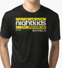 Initial D - NightKids Tee (White) Tri-blend T-Shirt