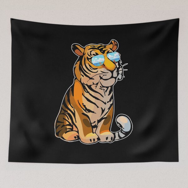 Item preview, Tiger Wearing Beach Sunglasses Cool designed and sold by Dressed For  Duty.