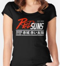 Initial D - RedSuns Tee (White) Women's Fitted Scoop T-Shirt