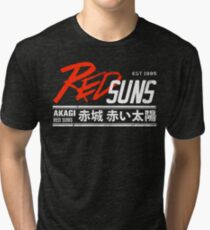 Initial D - RedSuns Tee (White) Tri-blend T-Shirt