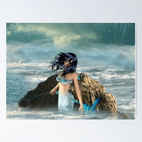 Item preview, Mermaid art,Mermaid,Mermaids, Sea Creatures Prints Wall Art,,Marinelife,Ocean Art,Ocean Animals designed and sold by eyesight4vision.
