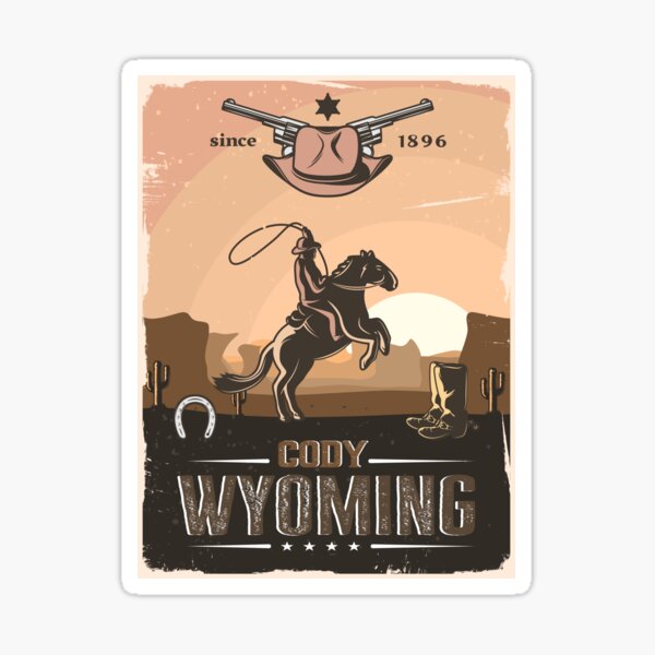 Item preview, Cody Wyoming - Cool Vintage Graphic designed and sold by zawaxart.