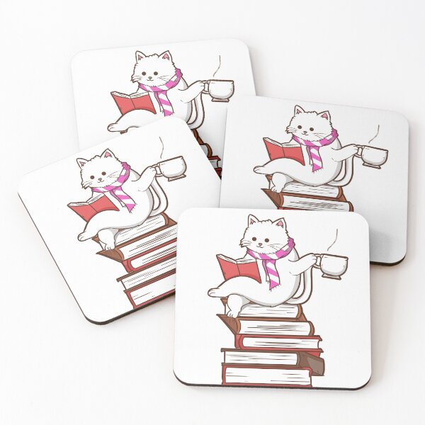 Item preview, Books cute Cat and Coffee designed and sold by NorthShirt.