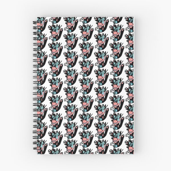 Item preview, Clapping monkey, BW, pink and blue, pattern designed and sold by Rone84.