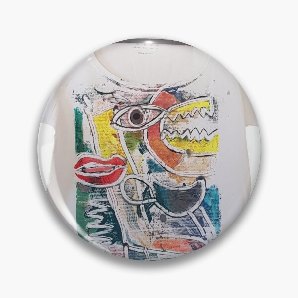 Item preview, Red lips, cup of tea, black eye, abstract picture designed and sold by NessArtByEwa.