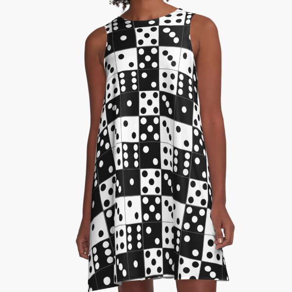 Black & White 3X Vintage Dress Made in USA Abstract Print 3X Versatile Day  to Night Dress MKM Designs Off-white and Black Dress 