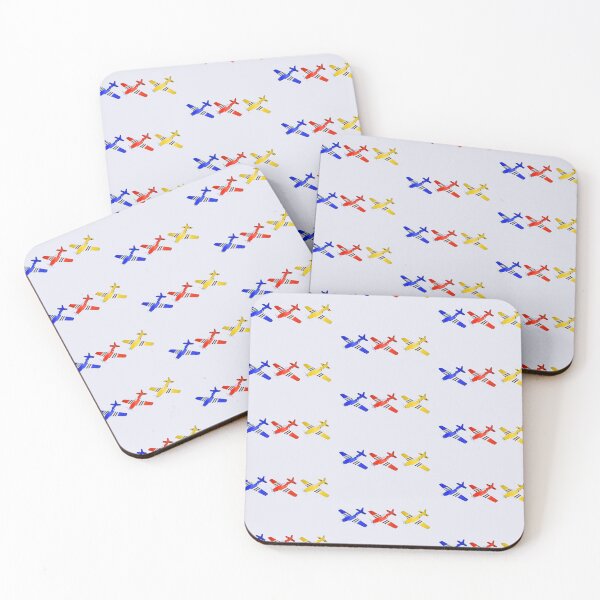 Item preview, Airplane blue red yellow designed and sold by mandalafractal.