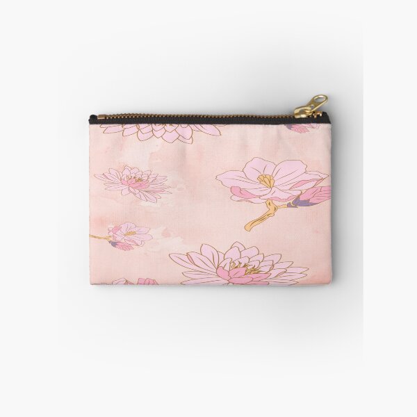 Item preview, Pink, Gold and White Flowers On A Pink Background designed and sold by JANDR-Designs.