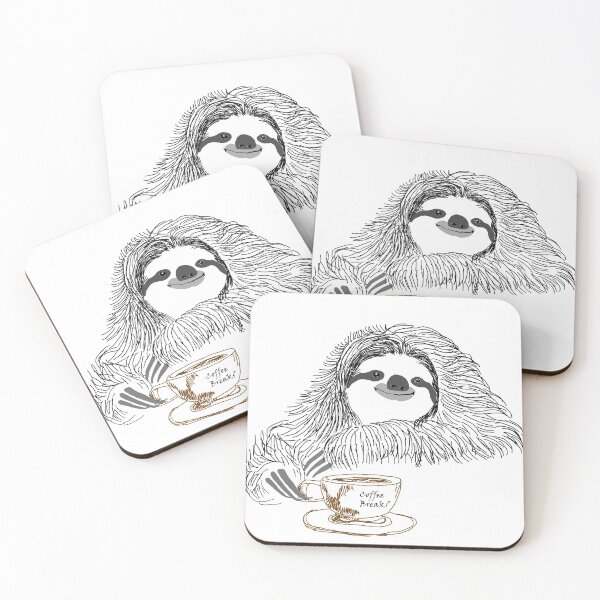 Item preview, Funny Sloth likes Coffee break, Coffee time, Lazy Sloth Lover designed and sold by JeffPark.