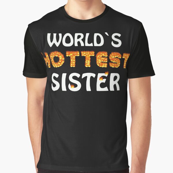 Vista previa del artículo con la obra «La hermana más caliente del mundo Atractiva hermosa hermana femenina caliente Camarada Regalo», diseñado y vendido por TheAplus.