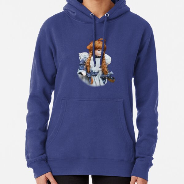 Red haired porcelain doll Pullover Hoodie
