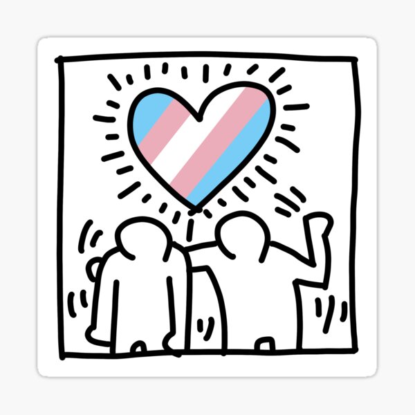 Artikel-Vorschau von Trans Flag Haring, designt und verkauft von dogboy98.