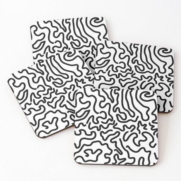 Item preview, Black abstract line pattern designed and sold by cimong.
