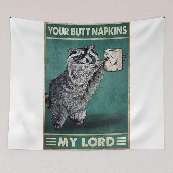 Item preview, Your Butt Napkins My Lord Raccoon Tissue designed and sold by agiet racx.