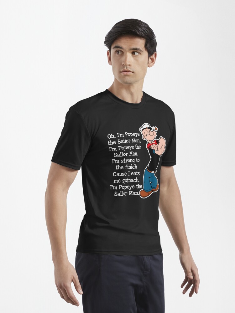 Camiseta deportiva for Sale con la obra «Canción de Popeye el