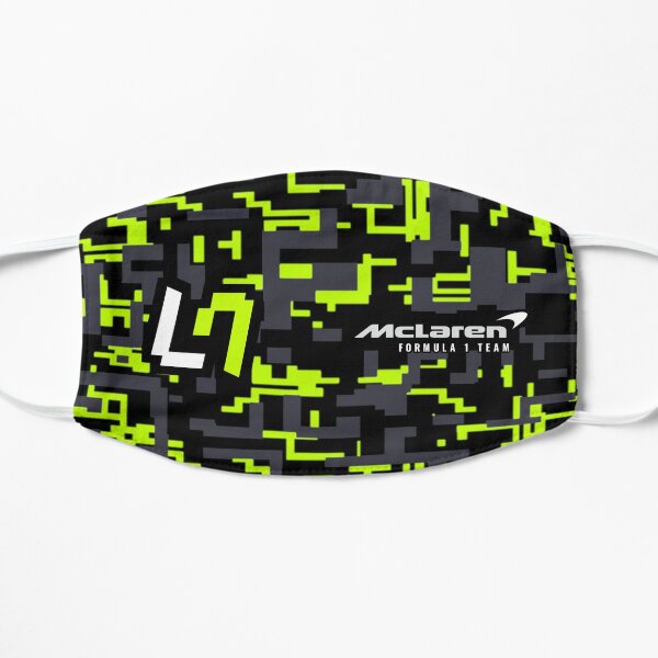 Lando Norris 4 - Vert Citron Glitched Masque sans plis