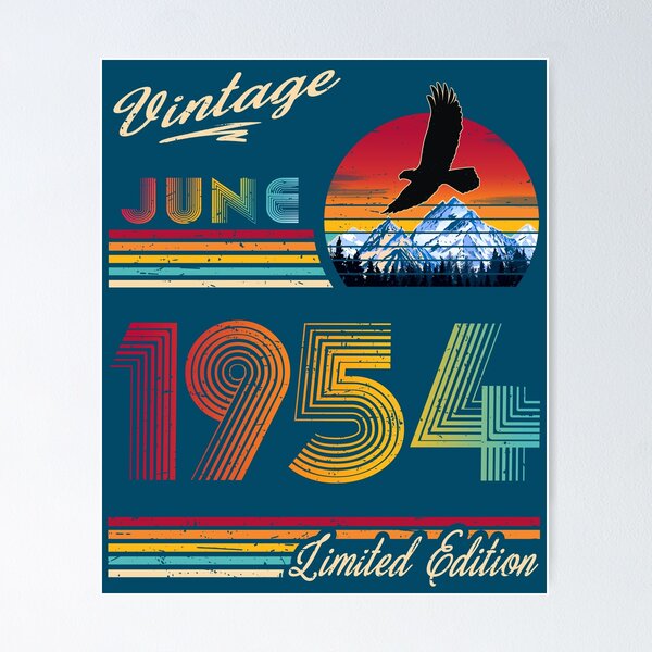 Item preview, June 1954 Birthday designed and sold by GreenSplash.