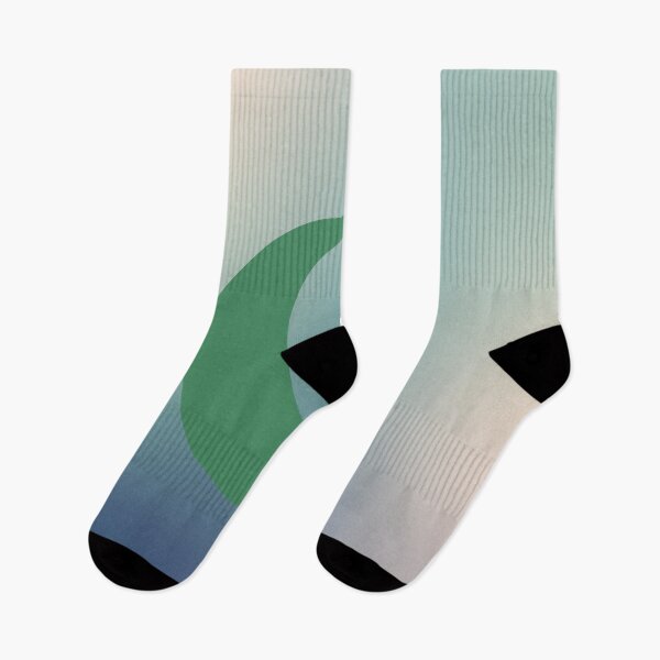 Item preview, Green Crescent Moon in Gradient White/Blue Sky designed and sold by ShaunSandhu.