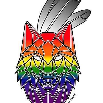 Artwork thumbnail, Indigiqueer (okwa:ho) Wolf by kittthomasart