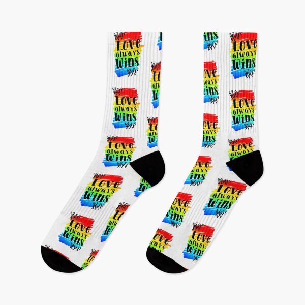 Item preview, Gay Pride Love Always Wins Saying / LGBTQ Equal Rights Ally design designed and sold by CreatedByHeidi.