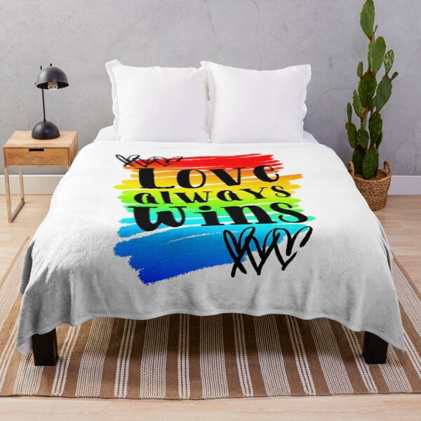 Item preview, Gay Pride Love Always Wins Saying / LGBTQ Equal Rights Ally design designed and sold by CreatedByHeidi.