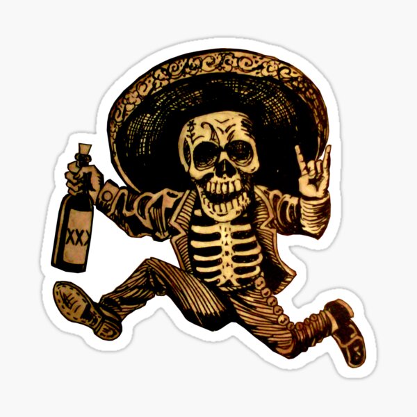 Posada Day of the Dead Outlaw Sticker