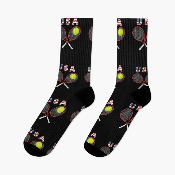 Item preview, Tennis American Flag / USA Fans Support Racket, Ball Design design designed and sold by CreatedByHeidi.