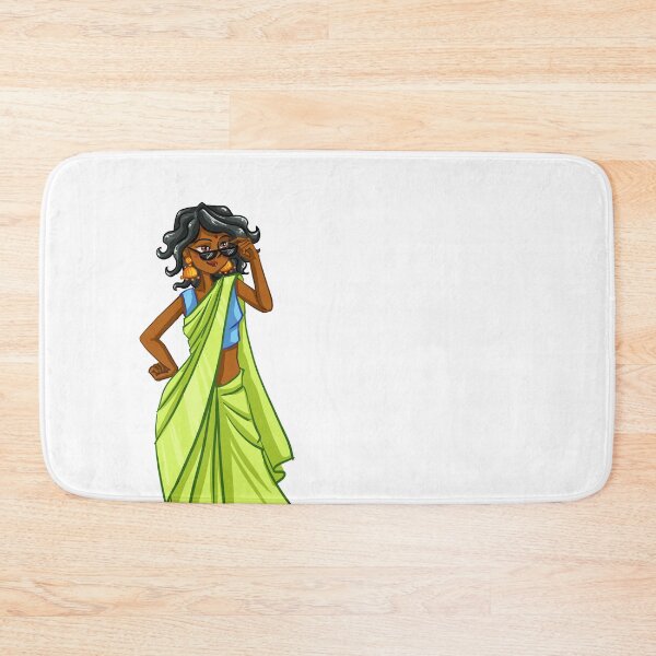 Item preview, Brown girl in saree designed and sold by BunNcurry.