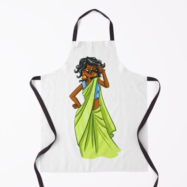 Item preview, Brown girl in saree designed and sold by BunNcurry.
