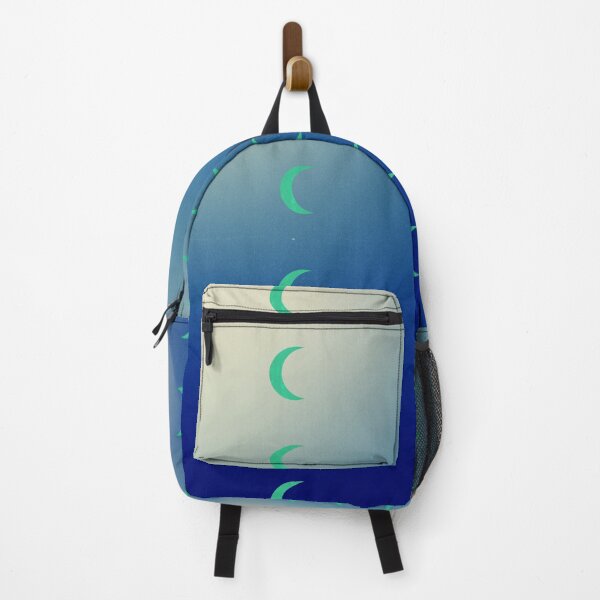 Item preview, Green Crescent Moon Pattern in Gradient Low White and Dark Blue Sky designed and sold by ShaunSandhu.