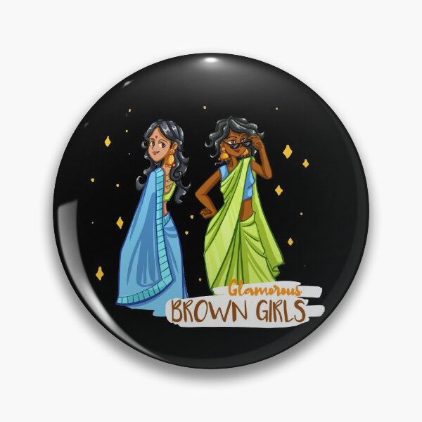 Item preview, Glamorous Brown girls in Saree designed and sold by BunNcurry.