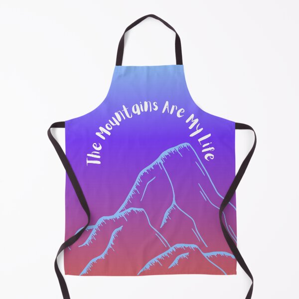Item preview, The Mountains Are My Life/Blue Mountains in Gradient Blue, Purple, Peach Sky designed and sold by ShaunSandhu.