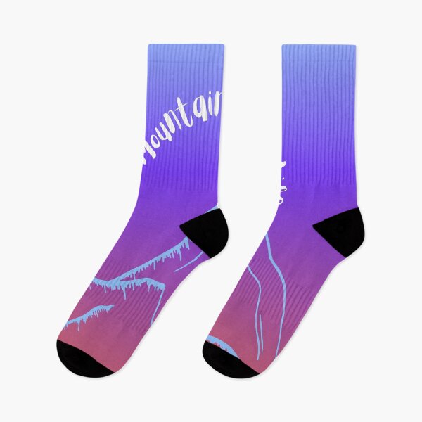 Item preview, The Mountains Are My Life/Blue Mountains in Gradient Blue, Purple, Peach Sky designed and sold by ShaunSandhu.