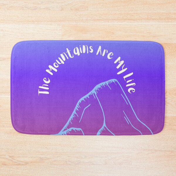Item preview, The Mountains Are My Life/Blue Mountains in Gradient Blue, Purple, Peach Sky designed and sold by ShaunSandhu.
