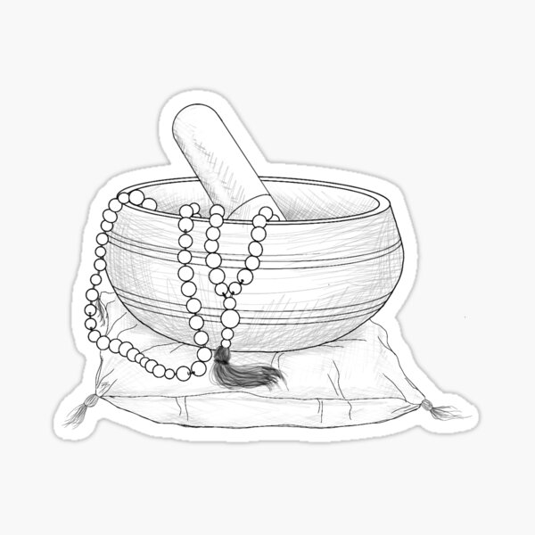 Item preview, Tibetan singing bowl Sticker designed and sold by Beck Creative Studios.