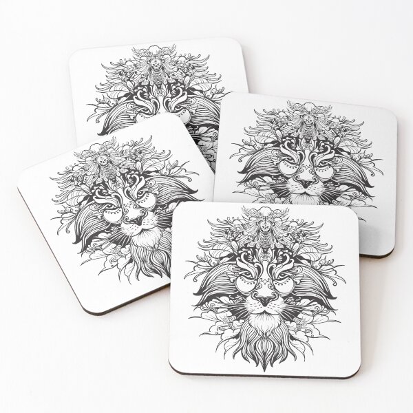 Item preview, huge lion line art designed and sold by MHDesignstore.