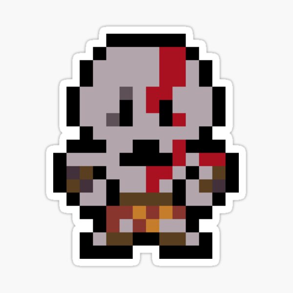 Vista previa del artículo con la obra «Pixel Kratos», diseñado y vendido por Impish MATT's Pixels.