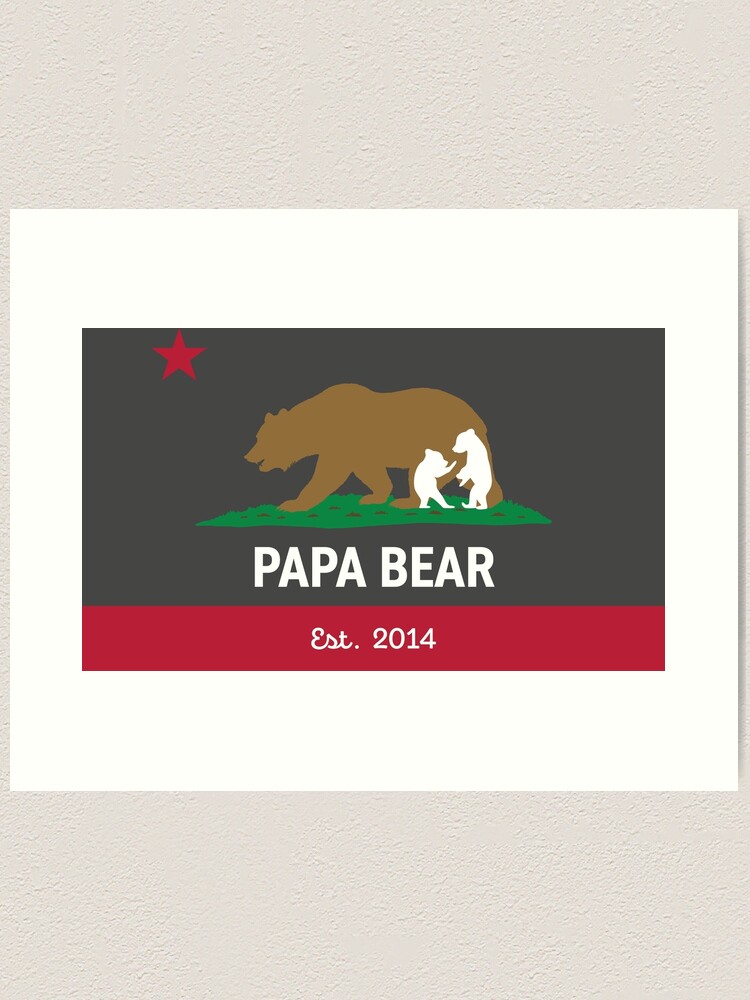 Dad Papa Bear Two Cubs Shirt 2 Kids Father's Day Gift Baby Long