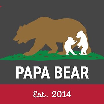 Papa Bear Two Cubs T-shirt Funny Father's Day Gift for 